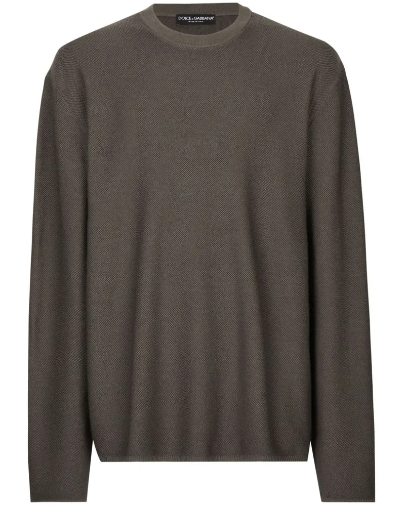 Dolce & Gabbana Sweatshirt mit Rundhalsausschnitt - Grau Grau