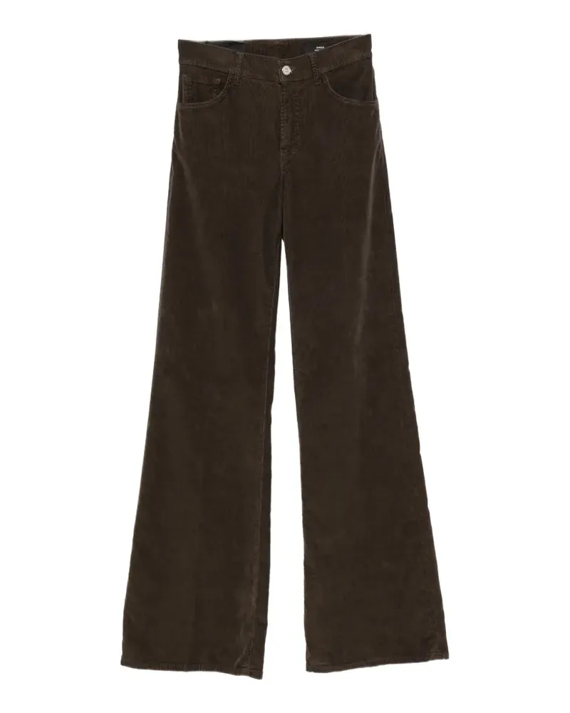 Dondup Amber corduroy-effect wide-leg trousers - Braun Braun