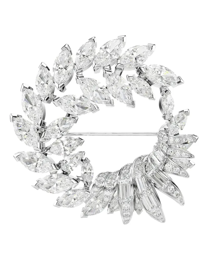 Swarovski Mesmera Kranzbrosche mit Kristallen - Silber Silber