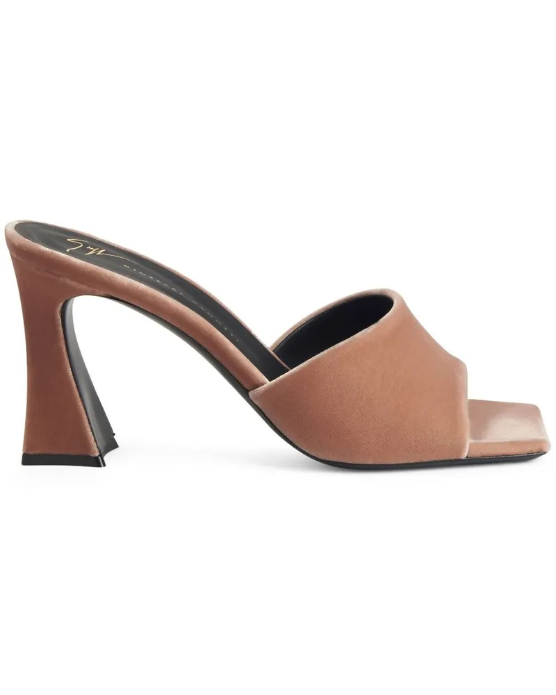 Giuseppe Zanotti Solhene Sandalen aus Samt 85mm - Braun Braun