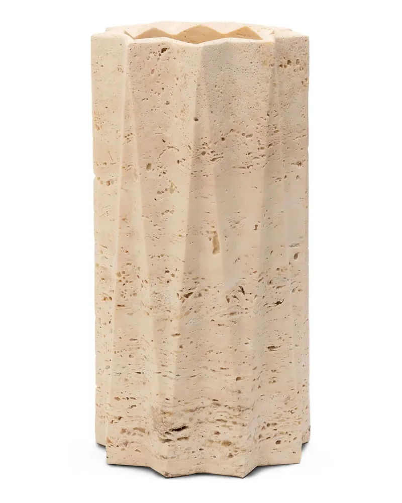 Editions Milano Fold Vase aus Stein (25cm) - Nude Nude