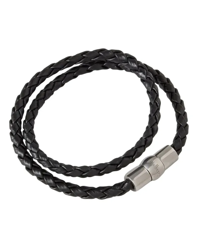 Mulberry Iris double woven leather bracelet - Schwarz Schwarz
