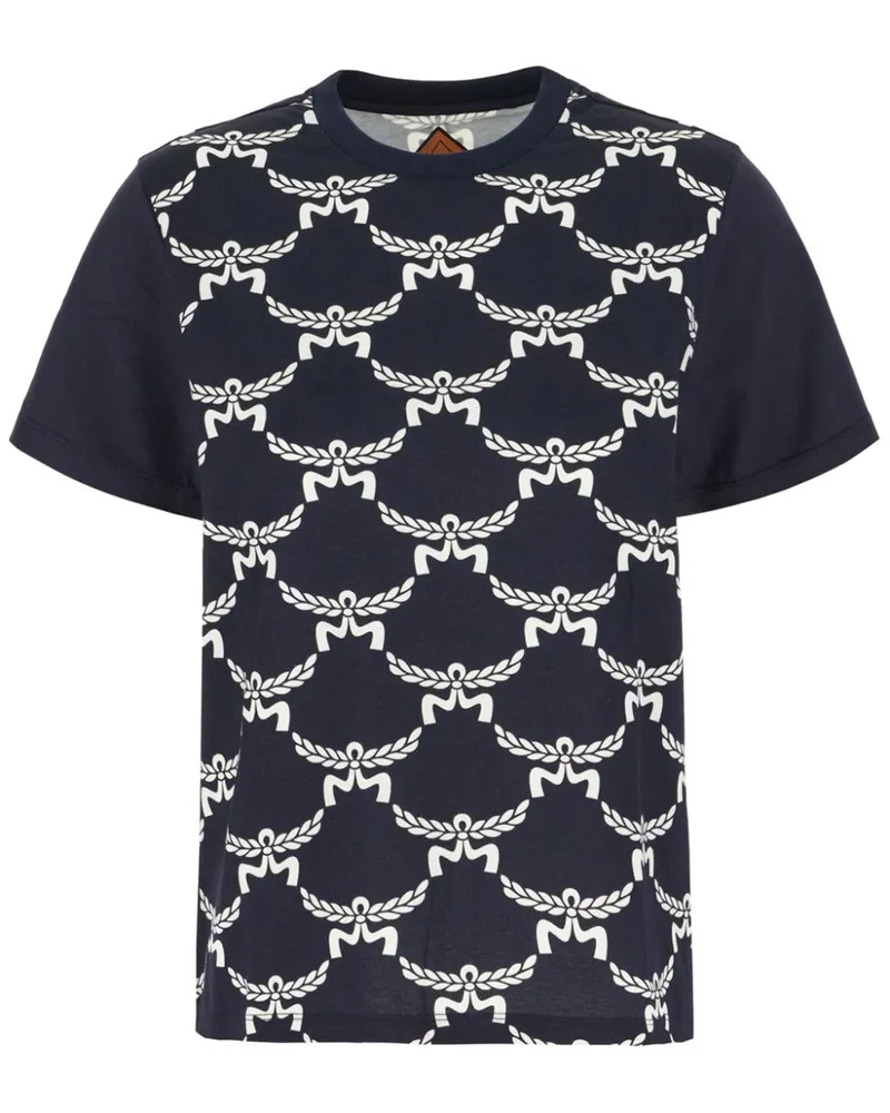 MCM T-Shirt mit Logo-Print - Blau Blau