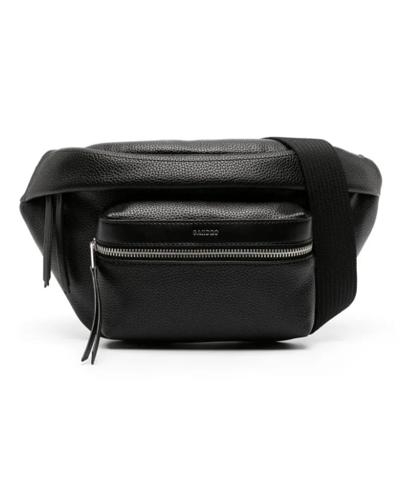 Sandro Gürteltasche mit Logo-Stempel - Schwarz Schwarz