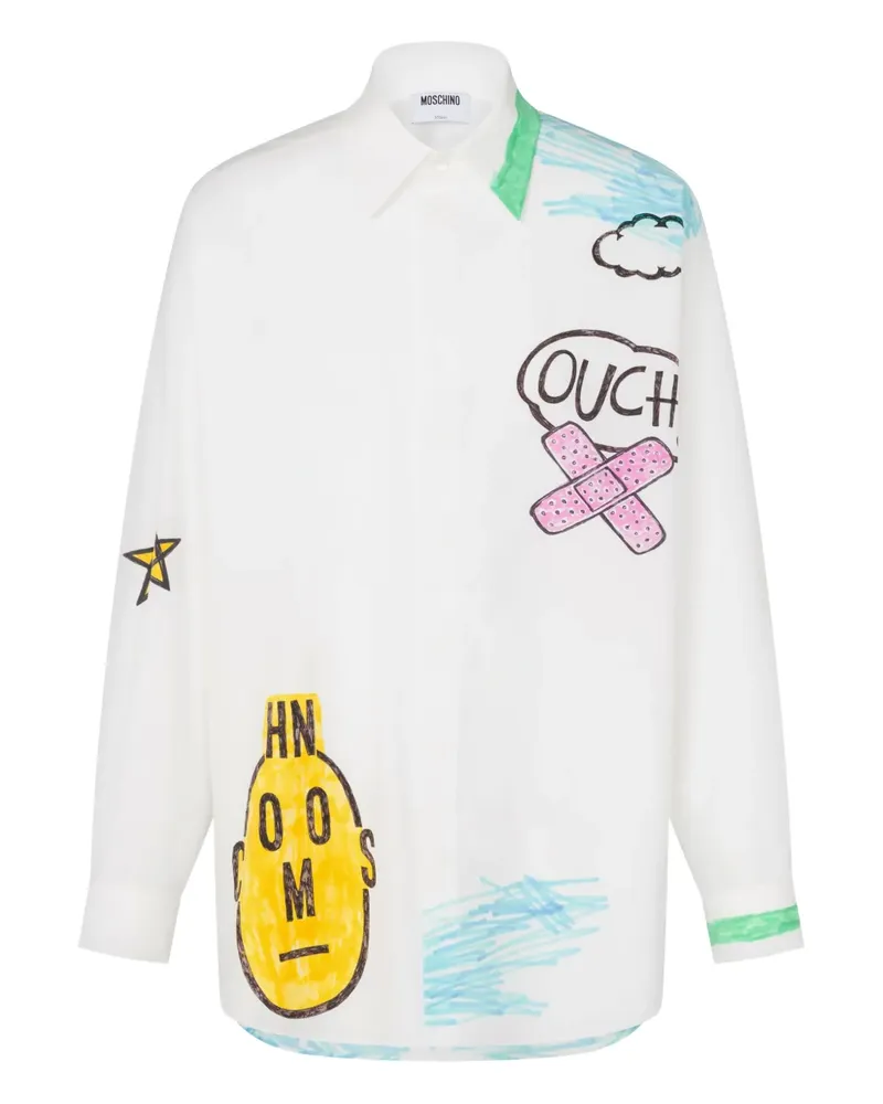 Moschino Hemd mit grafischem Print - Weiß Weiß