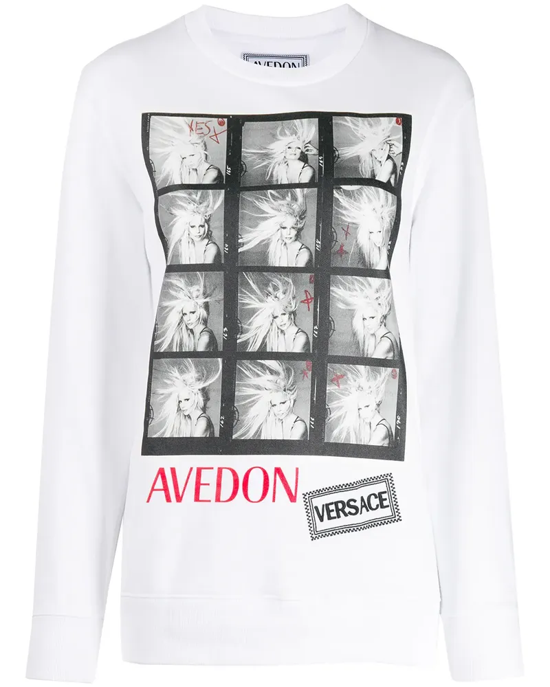 Versace Avedon' T-Shirt mit Foto-Print - Weiß Weiß