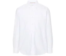 Canvas-Hemd mit Button-down-Kragen