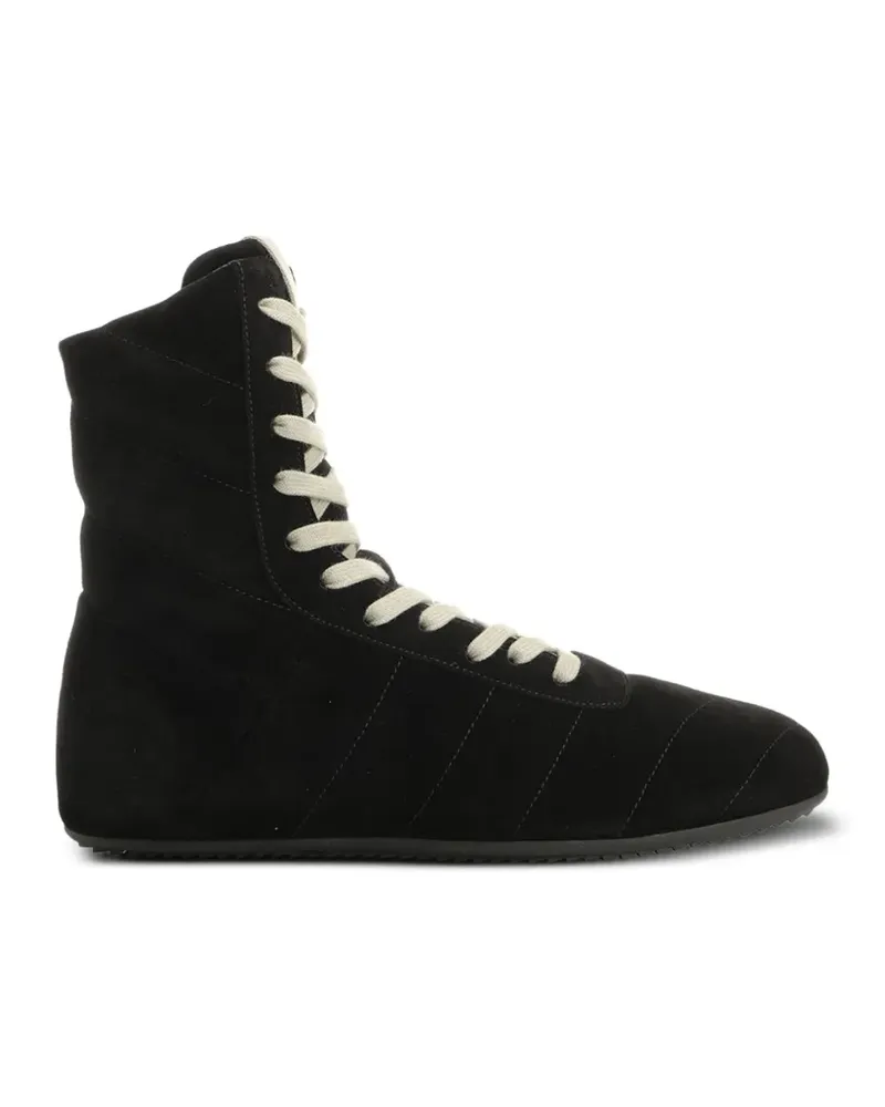 Rick Owens High-Top-Sneakers mit Chevron-Steppung - Schwarz Schwarz