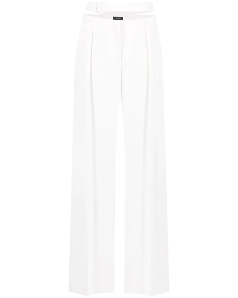 Thierry Mugler Weite Hose mit Cut-Outs - Weiß Weiß