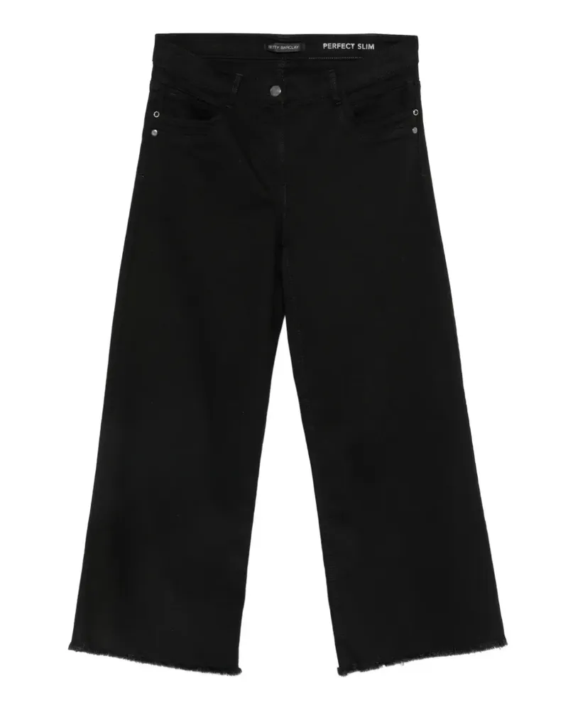 Betty Barclay Sally raw-hem wide-leg jeans - Schwarz Schwarz