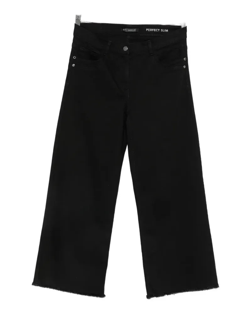 Betty Barclay Sally raw-hem wide-leg jeans - Schwarz Schwarz