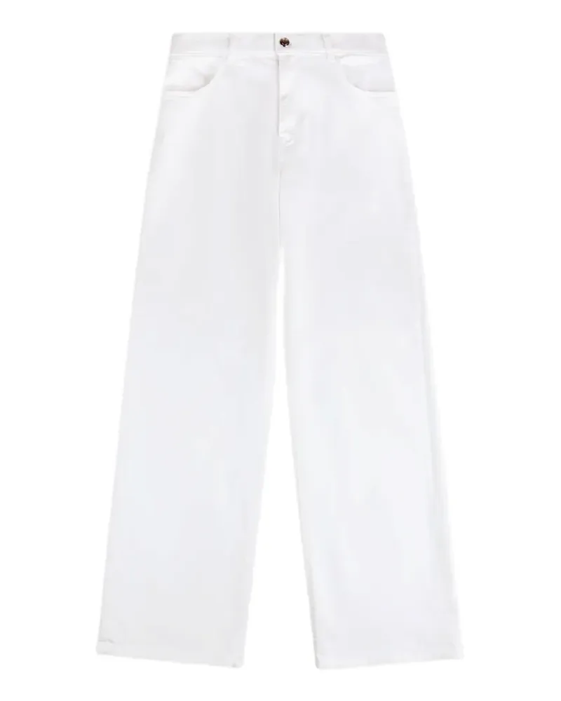 Fay logo-patch five-pocket jeans - Weiß Weiß