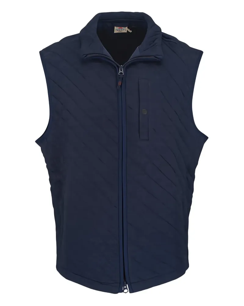 Faherty quilted zip-up gilet - Blau Blau