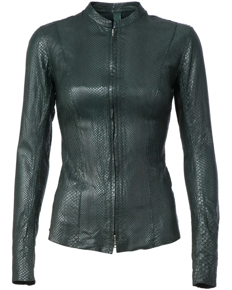 Isaac Sellam Instinct' Jacke aus Schlangenleder - Grün Grün
