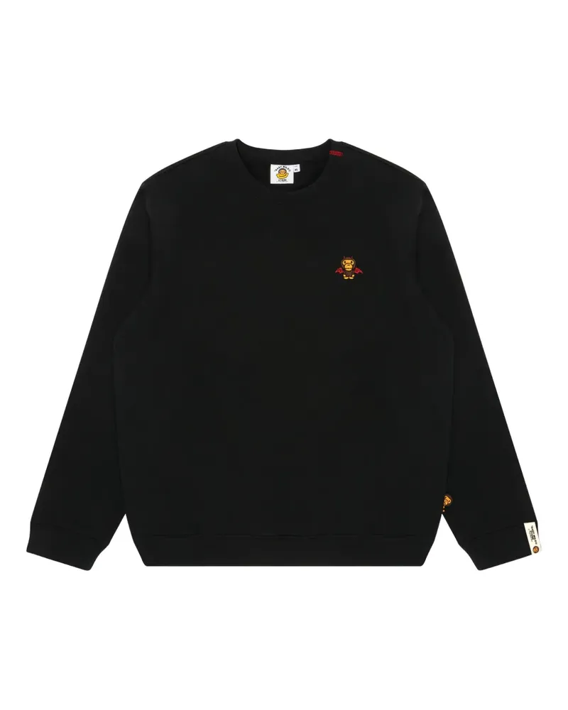 BAPE Pullover mit Logo-Stickerei - Schwarz Schwarz