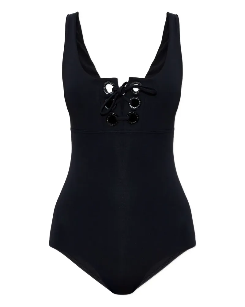 Melissa Odabash London Badeanzug mit Ösendetail - Schwarz Schwarz