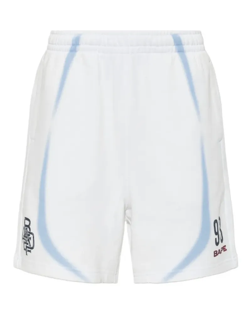 BAPE Joggingshorts mit elastischem Bund - Weiß Weiß
