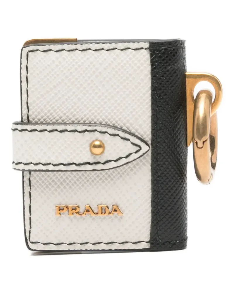 Prada Gepäckanhänger aus Saffiano-Leder - Weiß Weiß