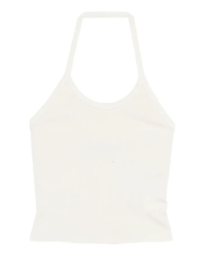 Enza Costa Geripptes Neckholder-Top - Nude Nude