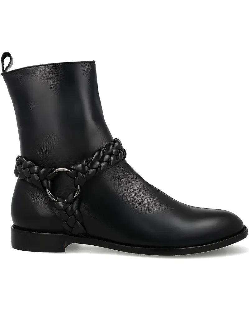 Blue Bird Stiefeletten mit Flechtdetail - Schwarz Schwarz