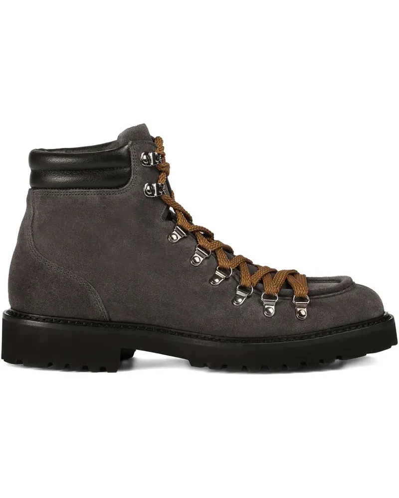 Doucal´s Schnürstiefel aus Wildleder - Grau Grau