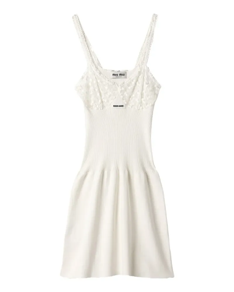 Miu Miu cotton and lace dress - Weiß Weiß