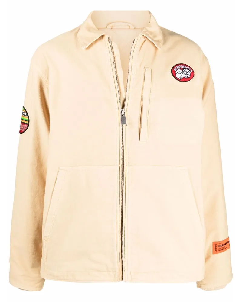 Heron Preston Canvas-Jacke mit Patch Nude