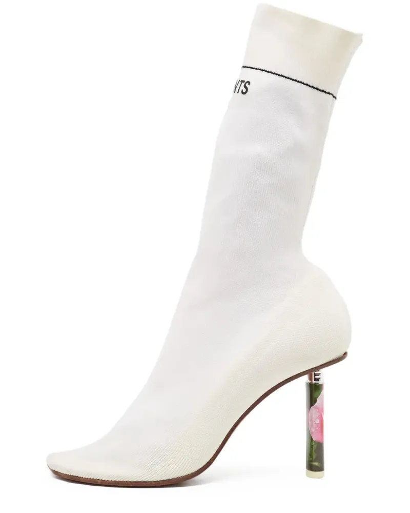 VETEMENTS Pre-owned Stiefeletten mit Rosenabsatz - Weiß Weiß