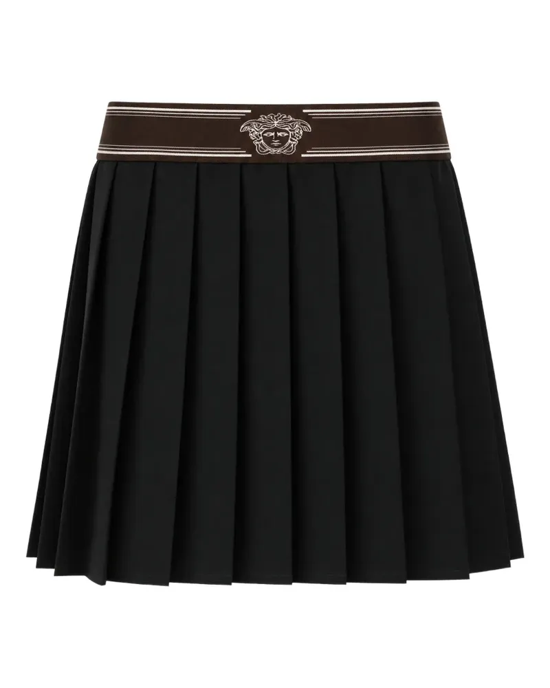 Versace Minirock mit Falten - Schwarz Schwarz