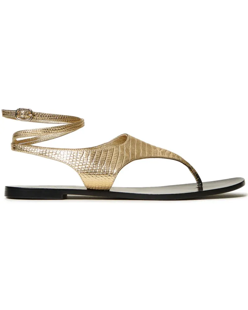 Twin-Set Sandalen im Metallic-Look - Gold Gold
