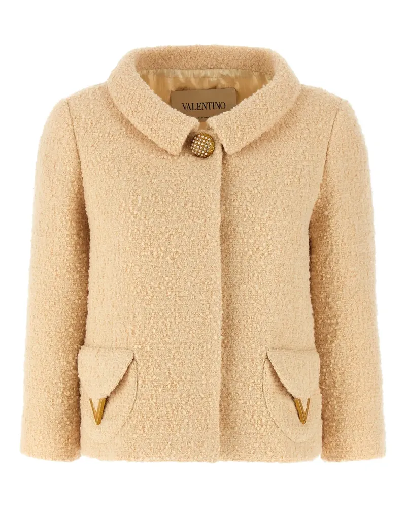 Valentino Garavani Vlogo tweed jacket - Nude Nude