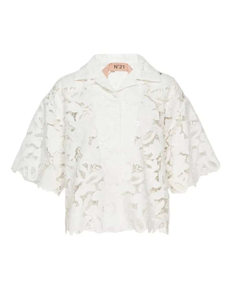 N° 21 floral-lace blouse - Weiß Weiß