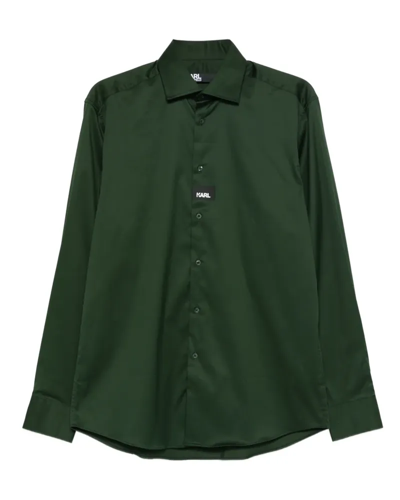 Karl Lagerfeld Hemd mit Logo-Print - Grün Grün