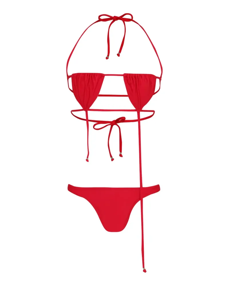Amir Slama string-detail bikini set - Rot Rot
