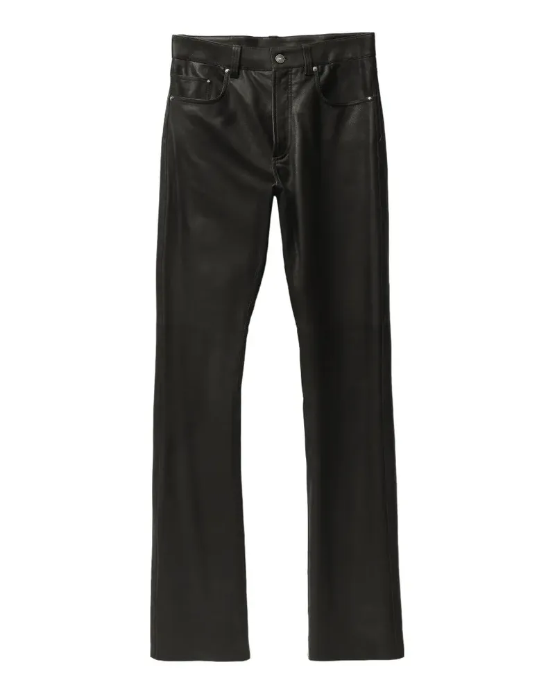 Versace Hose aus Leder - Schwarz Schwarz