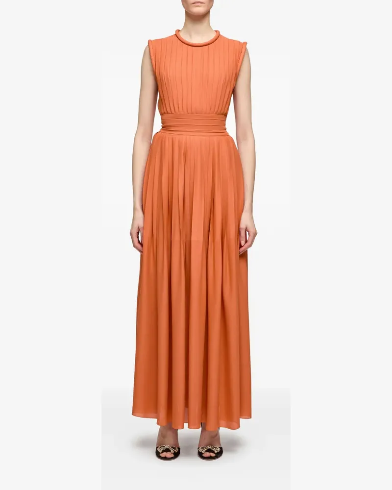Giambattista Valli pleated sleeveless dress - Orange Orange