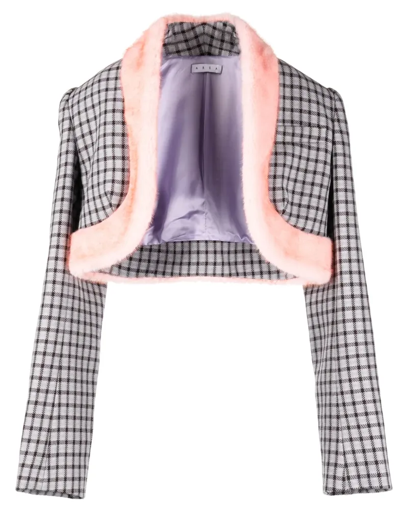 Area Cropped-Jacke mit Faux Fur - Violett Violett