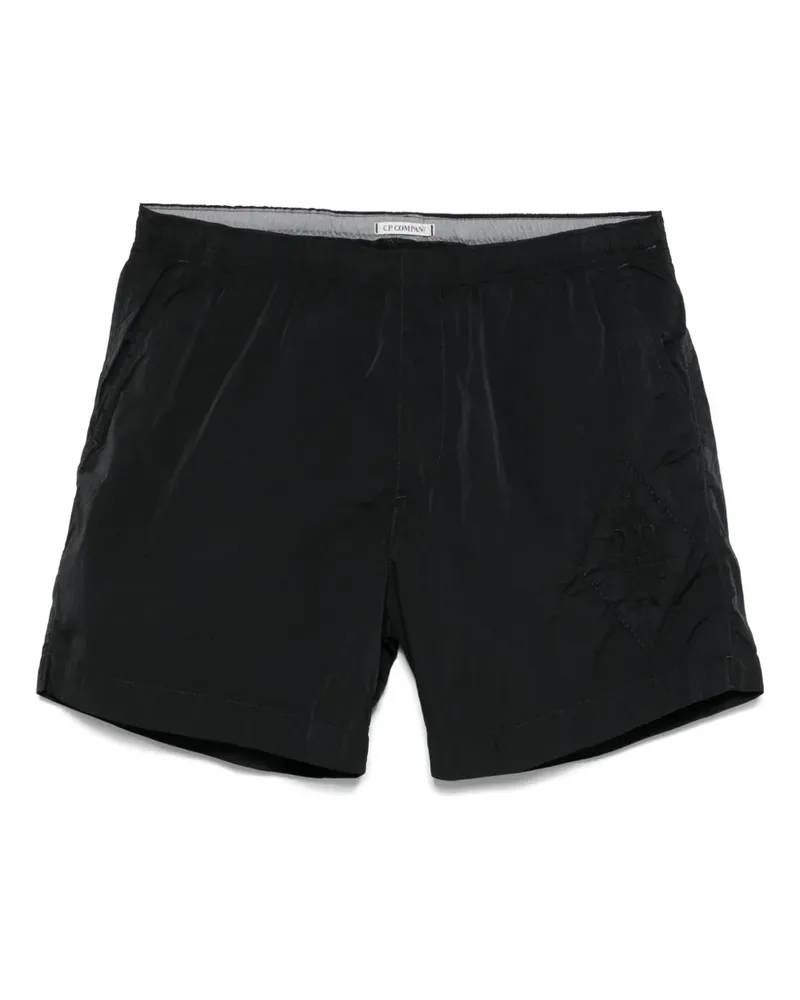 C.P. Company Badeshorts mit Logo-Stickerei - Schwarz Schwarz