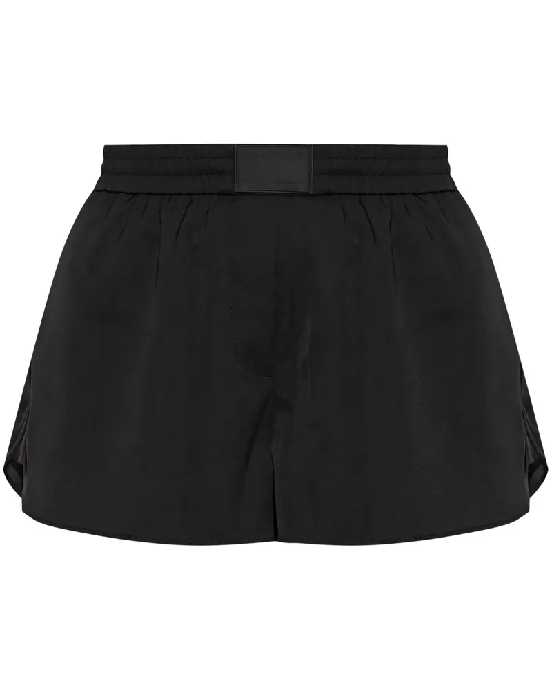 Helmut Lang Shorts mit Logo-Patch - Schwarz Schwarz