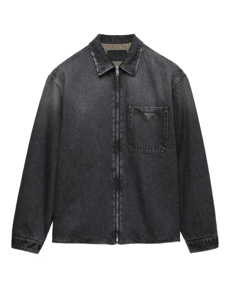 Prada Klassisches Jeanshemd - Schwarz Schwarz