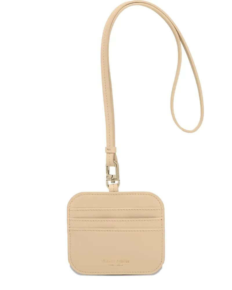 Giorgio Armani card-holder neck-strap wallet - Nude Nude