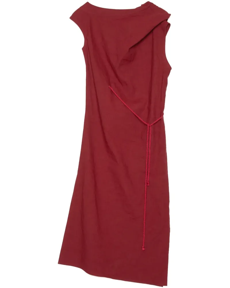 Muller of Yoshiokubo Midikleid aus Leinen - Rot Rot