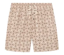 Badeshorts mit geometrischem Print - Nude