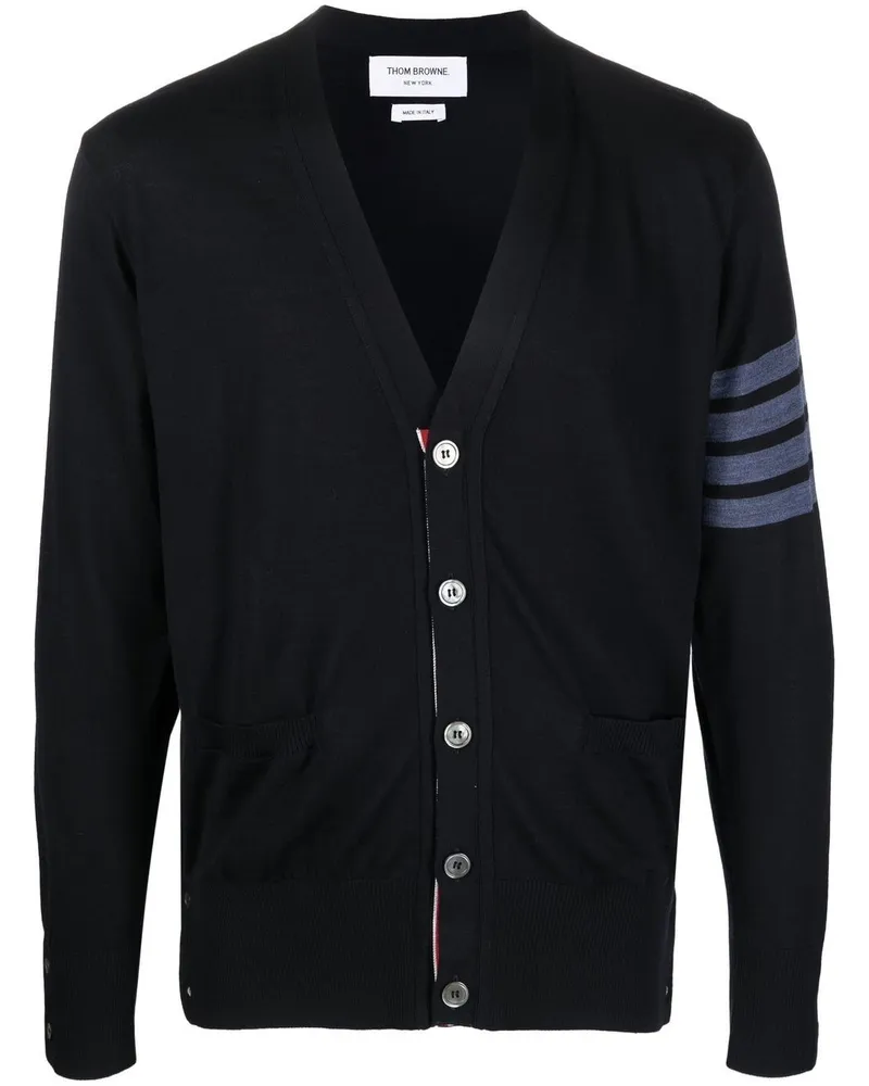 Thom Browne Cardigan mit V-Ausschnitt - Blau Blau