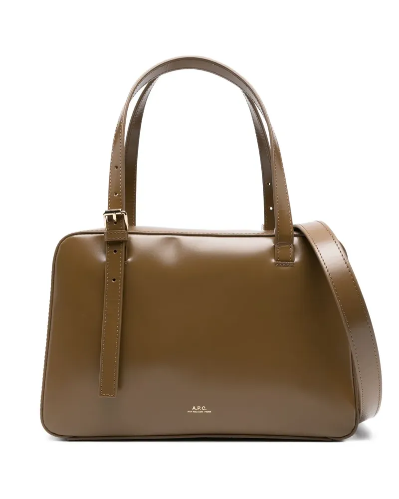 A.P.C. Virgine Box Tote Bag mit Schnalle - Braun Braun