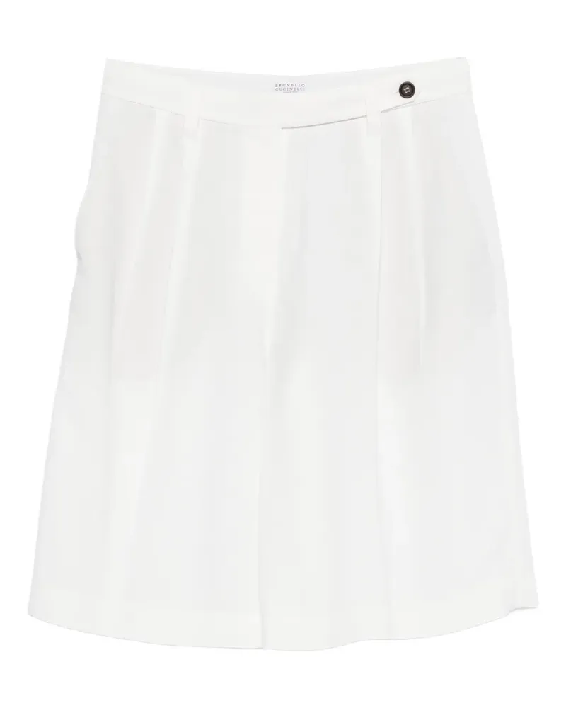 Brunello Cucinelli pleated shorts - Weiß Weiß