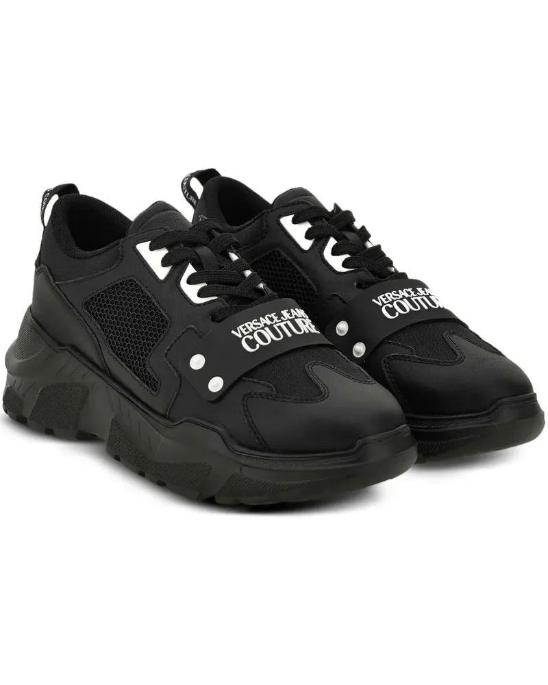 Versace Jeans Sneakers mit Logo - Schwarz Schwarz