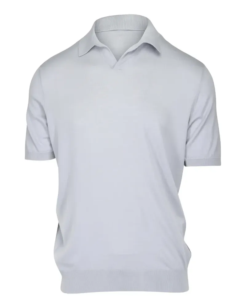 Colombo ribbed-trim V-neck T-shirt - Grau Grau