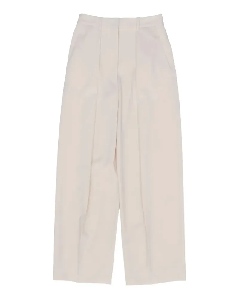Victoria Beckham wide-leg pleated trousers - Nude Nude