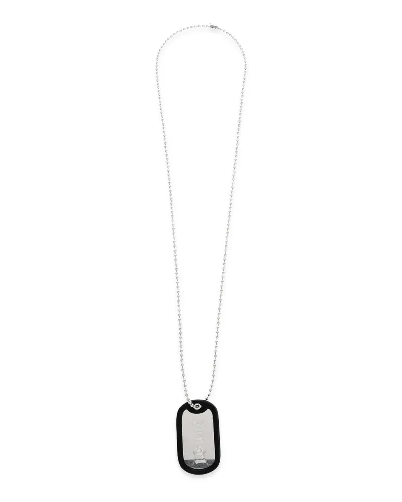 Palm Angels tag pendant necklace - Silber Silber